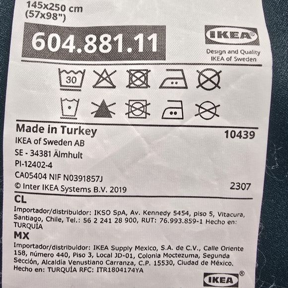 3 IKEA Majgull Dark Teal Curtains - Picture 7 of 9